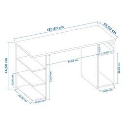 Mesa Gamer 135cm NT 2065  - 3