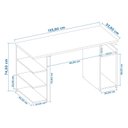 Ver imagem 3 de Mesa Gamer Nt 2065 135,8cm Preto Tx E Verde