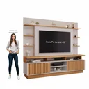 Ver imagem 6 de Estante Home para TV até 65 Polegadas Ripado 2 Portas Ravena Yescasa 100% MDF