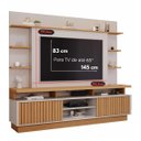Ver imagem 7 de Estante para TV e Home Theater Ripado para TV até 65 Polegadas 100% MDF 218CMX191,5cm 2 Portas Raven Branco