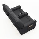 Ver imagem 2 de Poltrona do Papai Reclinável Cinema 2 Lugares Manual Baú Usb Haifa F05 Veludo Cinza G - Lyam Decor