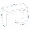 Ver imagem 4 de Escrivaninha Mesa Escritório Office Nt 2070 1 Gaveta 108cm Nogal Trend Marrom