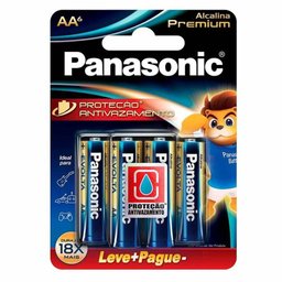 Pilha Alcalina Premium Panasonic Aa Pequena Cartela C-6 Lr6egr-6b96 - Pç - 6 - 1