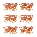 Ver imagem 2 de Kit 6 Conjuntos Dobrávisl 120 X 70 com 6 Cadeiras Mel - Móveis Britz