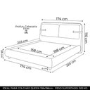 Ver mais imagens de Cama Queen 160cm Cairo e Cabeceira Nalu Sintético Caramelo/Creme Z37 - Mpozenato