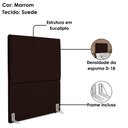 Ver imagem 4 de Cabeceira Solteiro 100 Cm com Frame Luna Suede Marrom Artte