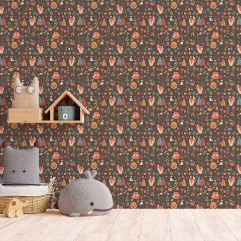 Papel de Parede Infantil - Raposa 2 Arte Destaque 1,50 Metros