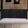 Cabeceira - Painel - Duo 03 - Couro Sintético Preto 10902 - 148x68x07 Casal - 1