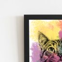 Ver imagem 2 de Quadro Gato Pets Animais Arte Aquarela Moldura 30x40cm