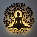 Ver imagem 1 de Mandala Buda Arvore da Vida com LED:com Rabicho
