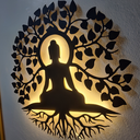 Ver imagem 2 de Mandala Buda Arvore da Vida com LED:com Rabicho