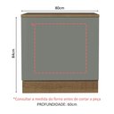 Ver imagem 2 de Balcão para Forno de Embutir 80 X 60 Cm com Tampo Rustic/cinza Agata Madesa
