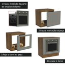 Ver imagem 4 de Balcão para Forno de Embutir 80 X 60 Cm com Tampo Rustic/cinza Agata Madesa