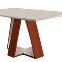 Ver imagem 3 de Conjunto Sala de Jantar Mesa 135x90cm Tampo em Vidro com 4 Cadeiras Atuale LJ Móveis