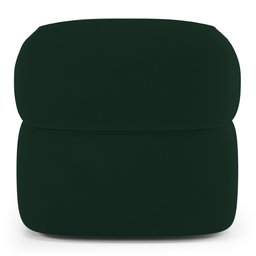 Poltrona Orgânica Giratória Living Glee Veludo Verde Escuro - Desk Design - 7