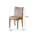 Ver imagem 4 de Conjunto Sala de Jantar Mesa 180x90cm Tampo Madeira/Vidro Vitoria com 6 Cadeiras Hades Marrom/Imbuia