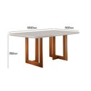 Ver imagem 3 de Conjunto Sala de Jantar Mesa 180x90cm Tampo Madeira/vidro Vitoria com 6 Cadeiras Havana