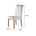 Ver imagem 4 de Conjunto Sala de Jantar Mesa 180x90cm Tampo Madeira/Vidro Vitoria com 6 Cadeiras Havana Marrom/Imbui