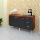 Ver imagem 6 de Balcao Com Tampo 150cm 9130x9310 Preto Savana Mobbs