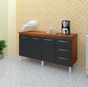 Ver imagem 6 de Balcao Com Tampo 150cm 9130x9310 Preto Savana Mobbs