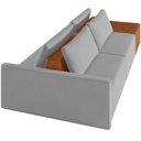 Ver imagem 7 de Sofá Ilha Modular para Sala 252cm com Puff Dublin K01 Veludo Cinza Sintético Caramelo - Lyam Decor