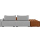 Ver imagem 3 de Sofá Ilha Modular para Sala 252cm com Puff Dublin K01 Veludo Cinza Sintético Caramelo - Lyam Decor