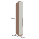 Ver imagem 4 de Guarda Roupa Modulado 1 Porta com Prateleiras 322mm Setiba Plus Carvalho/palha