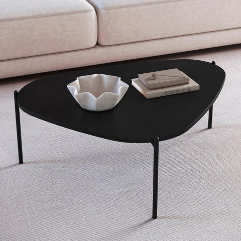 Mesa de Centro Organica Pe Metal Preto Nero 28014 Artesano Nero Preto