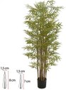 Ver imagem 1 de Planta Artificial Arvore Bamboo Japones C/pote X4240 Verde 2,58cm