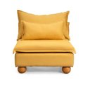 Ver imagem 3 de Sofá Modular com Encosto Pé Bolinha Sôma CabeCasa MadeiraOriginals Amarelo Mostarda
