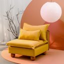 Ver imagem 1 de Sofá Modular com Encosto Pé Bolinha Sôma CabeCasa MadeiraOriginals Amarelo Mostarda