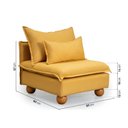 Ver imagem 4 de Sofá Modular com Encosto Pé Bolinha Sôma CabeCasa MadeiraOriginals Amarelo Mostarda