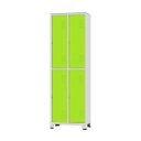 Ver imagem 1 de Armário Roupeiro de Aço para Vestiário 4 Portas Locker Verde com Chave