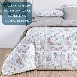 Cobertor de Casal Queen Size Grosso Selin 100%algodao Antialergico:cinza - 4