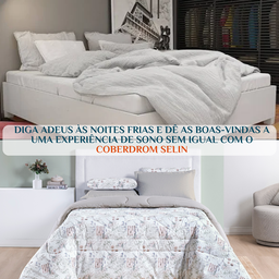 Cobertor de Casal Queen Size Grosso Selin 100%algodao Antialergico:cinza - 3