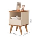 Ver imagem 4 de Kit Duas Mesas de Cabeceira Retrô Pix - Off White