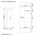 Ver imagem 4 de Armário Multiuso 2 Portas NT 4015 2021