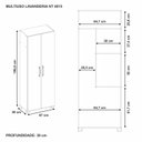 Ver imagem 4 de Armário Multiuso 2 Portas Lavanderia Nt 4015 2021 Branco/New
