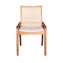 Ver imagem 6 de Cadeira Venezia em Tela Palha Sextavada em Madeira Maciça Eucalipto para Jantar na Cor Mel