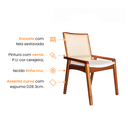 Ver imagem 3 de Cadeira Venezia em Tela Palha Sextavada em Madeira Maciça Eucalipto para Jantar na Cor Mel