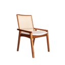 Ver imagem 1 de Cadeira Venezia em Tela Palha Sextavada em Madeira Maciça Eucalipto para Jantar na Cor Mel