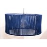 Pendente Lustre Redondo 25x50 Corda Náutica com Fio 1 Metro:azul-marinho/110v/220v - 1