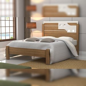 Cama Luiza Solt. Freijó/Off White - Vitamov