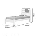 Ver imagem 2 de Cama Luiza Solt. Freijó/Off White - Vitamov