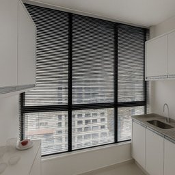 Persiana Horizontal Alumínio 25mm Preto - 1,27m X 1,74m - 4