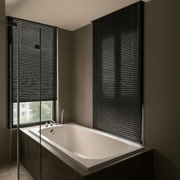 Persiana Horizontal Alumínio 25mm Preto - 1,27m X 1,74m - 2