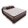 Cama Box Viúva Marrom + Colchão de Molas - Anjos - Classic Superlastic - 128x188x60cm - 1