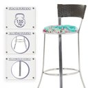 Ver imagem 4 de Jogo de Mesa Bistrô com Tampo de Vidro Redondo 4 Banquetas em Alumínio e Fibra Sintética Argila