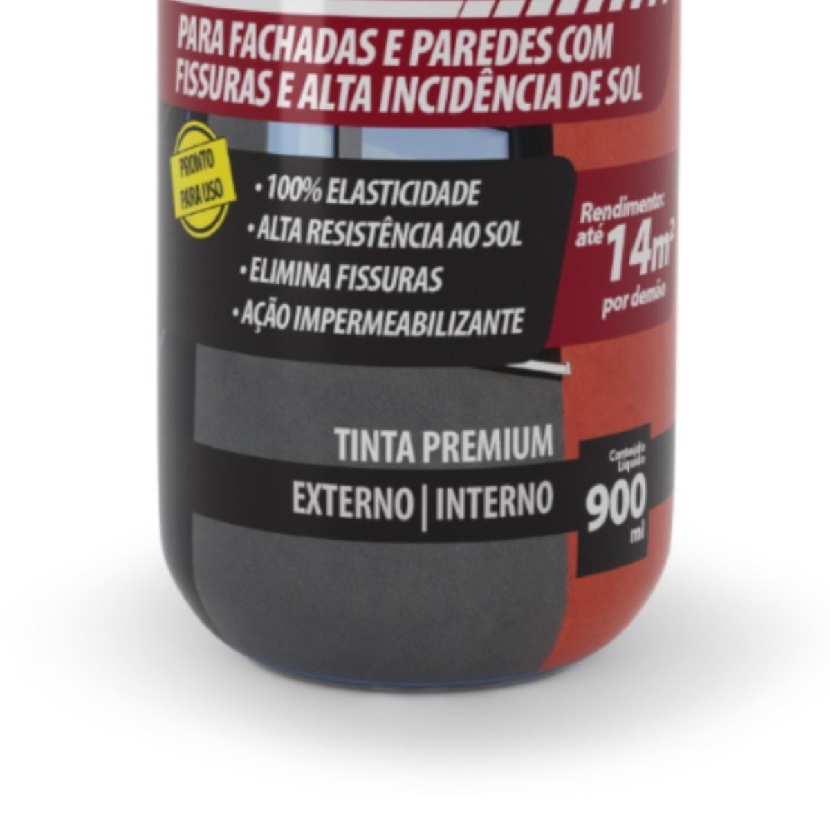 Tinta Emborrachada Fosca 900ml - Fachadas e Paredes Fissura - 3