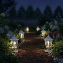 Ver imagem 5 de Kit 4 Balizadores Jardim Muro em Alumínio Luminária Externa Clássica Lente Transparente Dital